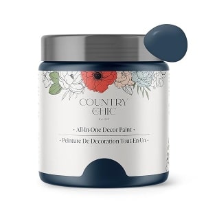Country Chic Paint - Pintura todo en uno estilo gis para muebles, decoración del hogar, armarios, manualidades, pintura mate respetuosa con el medio ambiente, Starstruck [azul marino] 4 onzas