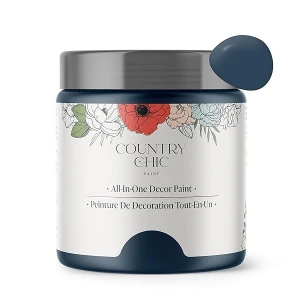 Country Chic Paint - Pintura todo en uno estilo gis para muebles, decoración del hogar, armarios, manualidades, pintura mate respetuosa con el medio ambiente, Starstruck [azul marino] 4 onzas