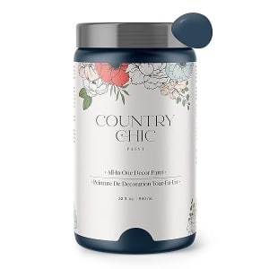 Country Chic Paint - Pintura todo en uno estilo gis para muebles, decoración del hogar, armarios, manualidades, pintura mate respetuosa con el medio ambiente, Starstruck [azul marino] Cuarto de galón