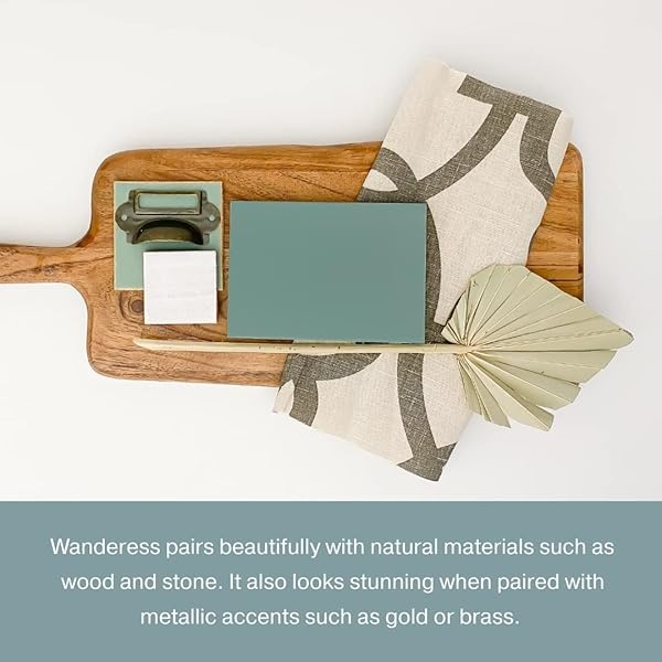 Country Chic Paint - Pintura todo en uno estilo gis para muebles, decoración del hogar, armarios, manualidades, respetuosa con el medio ambiente, preparación mínima de superficies, pintura mate multisuperficie - Wanderess [verde azulado] - (4 onzas) - Image 9