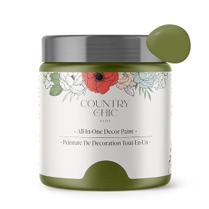 Country Chic Paint - Pintura todo en uno estilo gis para muebles, decoración del hogar, armarios, manualidades, respetuosa con el medio ambiente, preparación mínima de superficies, pintura mate multisuperficie - Jardín secreto [verde] - Pinta (16 onzas)