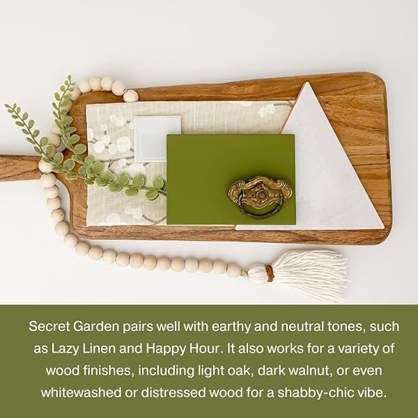 Country Chic Paint - Pintura todo en uno estilo gis para muebles, decoración del hogar, armarios, manualidades, respetuosa con el medio ambiente, preparación mínima de superficies, pintura mate multisuperficie - Jardín secreto [verde] - Pinta (16 onzas) - Image 7