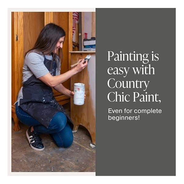 Country Chic Paint - Pintura todo en uno estilo gis para muebles, decoración del hogar, gabinetes, manualidades, pintura mate, tostada oscura [café oscuro] cuarto de galón 32 onzas - Image 6