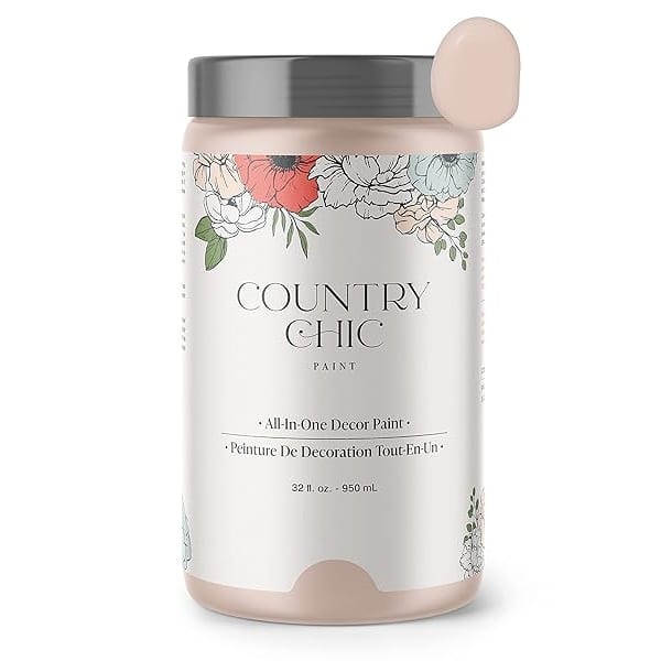 Country Chic Paint - Pintura todo en uno estilo gis para muebles, decoración del hogar, gabinetes, manualidades, pintura mate respetuosa con el medio ambiente, Ooh La La [rosa claro] cuarto de galón