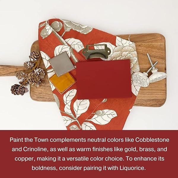 Country Chic Paint - Pintura todo en uno estilo gis para muebles, decoración del hogar, gabinetes, manualidades, pintura mate respetuosa con el medio ambiente, pinta la ciudad [rojo] 4 onzas - Image 9