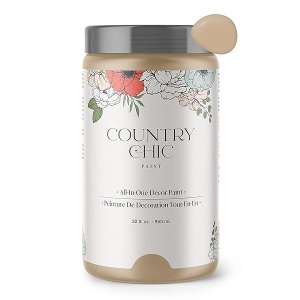 Country Chic Paint - Pintura todo en uno estilo gis para muebles, decoración del hogar, gabinetes, manualidades, pintura mate respetuosa con el medio ambiente, viaje por carretera [bronceado] cuarto