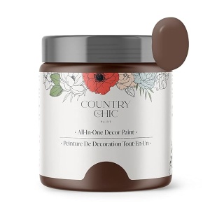Country Chic Paint - Pintura todo en uno estilo tiza para muebles, decoración del hogar, gabinetes, manualidades, respetuosa con el medio ambiente, pintura mate, encuadernada en cuero [marrón