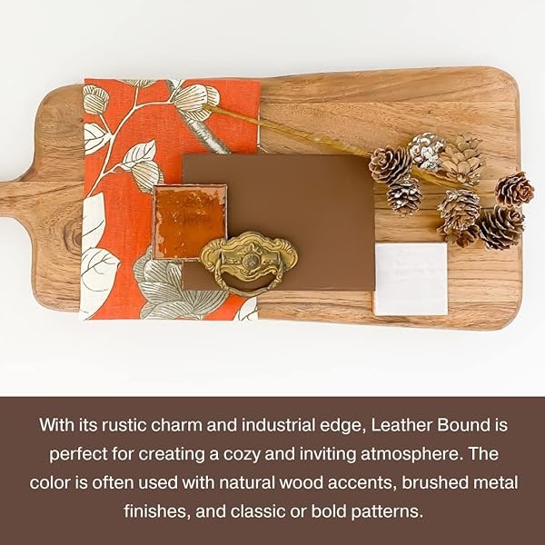 Country Chic Paint - Pintura todo en uno estilo tiza para muebles, decoración del hogar, gabinetes, manualidades, respetuosa con el medio ambiente, pintura mate, encuadernada en cuero [marrón - Image 7