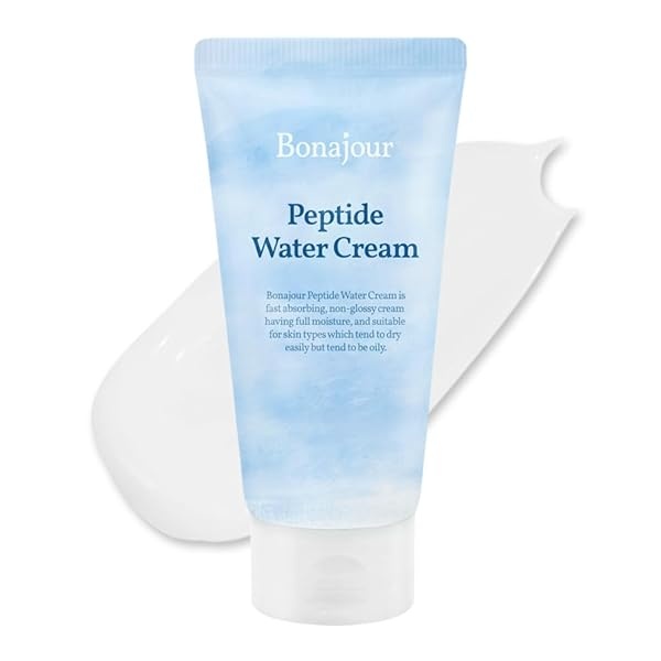 Crema hidratante natural de péptido para pieles grasas y sensibles (tipo de piel grasa de bomba de agua), mejor humectante facial, antienvejecimiento, anti arrugas, brillo 3.38 fl. oz
