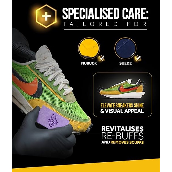 Crep Protect Ultimate - Paquete de caja para el cuidado del calzado, viene con solución, cepillo, toalla, borrador, toallitas - Image 4