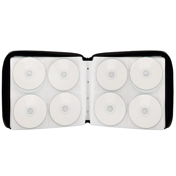 DVD Case CD Case Holder - 160 Capacity Portable Carrying DVD Disc Storage Case Hard CD Case Holder Wallet Bag Binder Booklet Organizer for Car Office Home Travel | Movie Media Audio Music (Brown) - Image 5