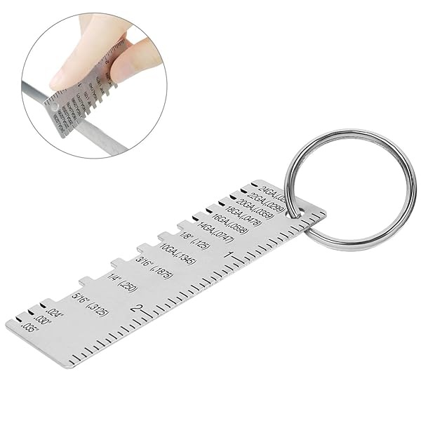Debaishi - Medidor de espesor de alambre y chapa de metal de acero inoxidable, herramienta de inspección de tamaño chapado, calibre de espesor de tamaños de metal de alambre - Image 8