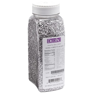 Decopac Confeti Quins Sprinkles de plata 20 onzas