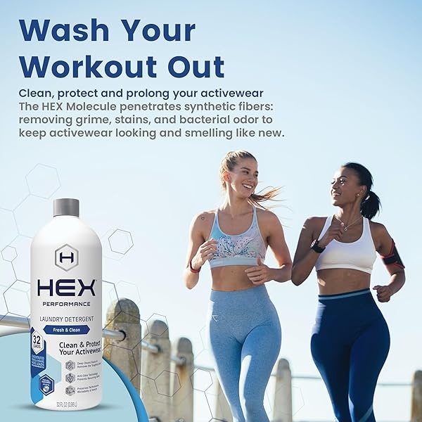 Detergente antiolor HEX Performance, aroma limpio fresco, 32 cargas, 2 unidades - Image 3