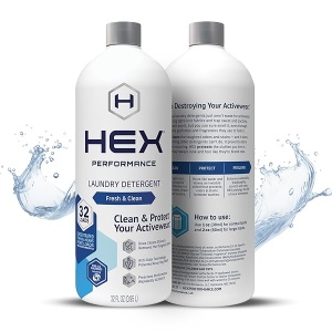 Detergente antiolor HEX Performance, aroma limpio fresco, 32 cargas, 2 unidades