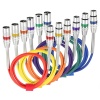 Disino - Paquete de 6 cables de conexión XLR multicolores, cable de micrófono XLR macho a hembra de 3 pines, cable de micrófono de 3 pines, 1 metro