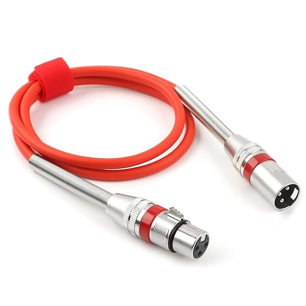 Disino - Paquete de 6 cables de conexión XLR multicolores, cable de micrófono XLR macho a hembra de 3 pines, cable de micrófono de 3 pines, 1 metro - Image 4