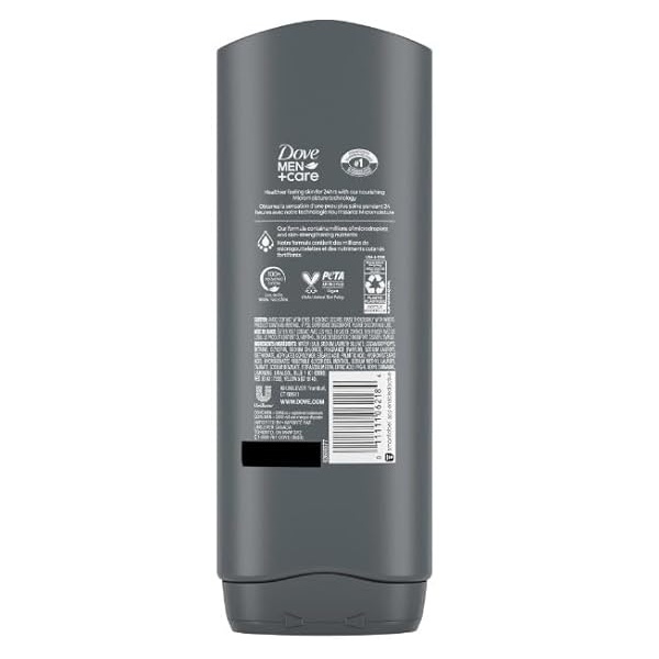 Dove Men+Care Body Wash Extra Fresh for Men's Skin Care Body Wash Effectively Washes Away Bacteria While Nourishing Your Skin, 18 Fl Oz (Pack of 4) - Image 4