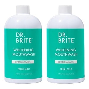Dr. Brite Mint Whitening Mouthwash (2-Pack) | Whitens with Activated Charcoal | Vegan | Natural & Nourishing Ingredients | Alcohol & Gluten Free | Promotes Healthy Gums | Fluoride Free