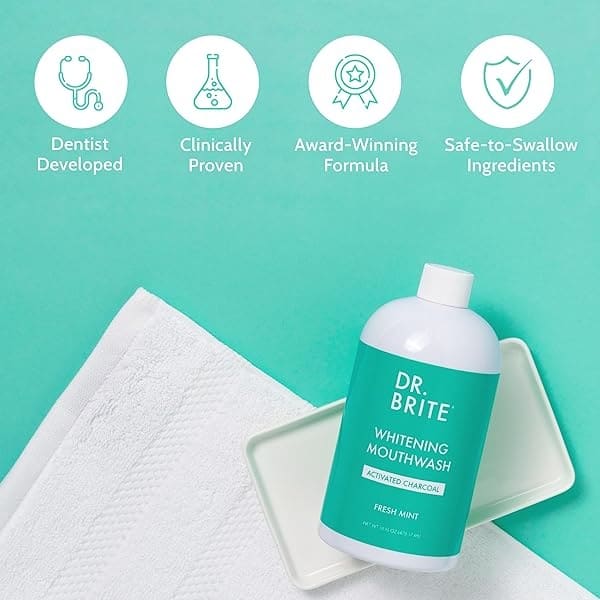 Dr. Brite Mint Whitening Mouthwash (2-Pack) | Whitens with Activated Charcoal | Vegan | Natural & Nourishing Ingredients | Alcohol & Gluten Free | Promotes Healthy Gums | Fluoride Free - Image 5