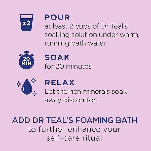 Dr Teal's Pure Epsom Salt Soak, Black Elderberry with Vitamin D, 3 lbs (Pack of 4) (Packaging May Vary) - Image 5