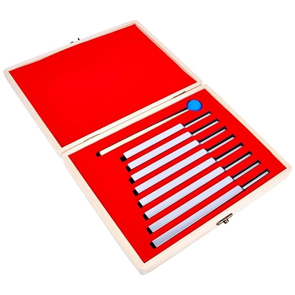 EASTROCK - Juego de tenedores de afinación con martillo de silicona, nervio de grado clínico/sensorial para una curación perfecta (8 unidades) - Image 8