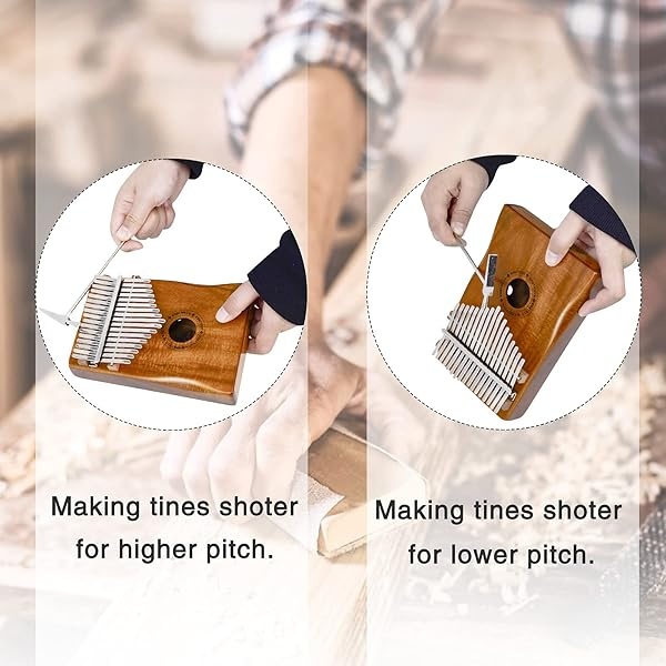 EASTROCK Kalimba Piano de pulgar portátil de 17 teclas Mbira Piano de dedo con instrucciones de estudio y martillo de afinación, acacia/madera de kalimba regalo para niños y adultos, principiantes - Image 7