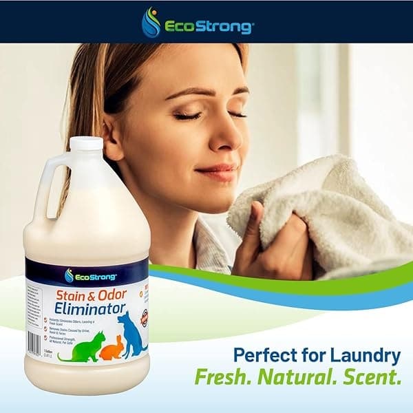 Eco Strong Eliminador de manchas y olores ecológicos: limpiador de alfombras para mascotas y quitamanchas, limpiador de enzimas para orina de perro y gato, heces, vómitos y más, removedor de manchas de orina y desodorizante para piso, 1 Galón - Image 7