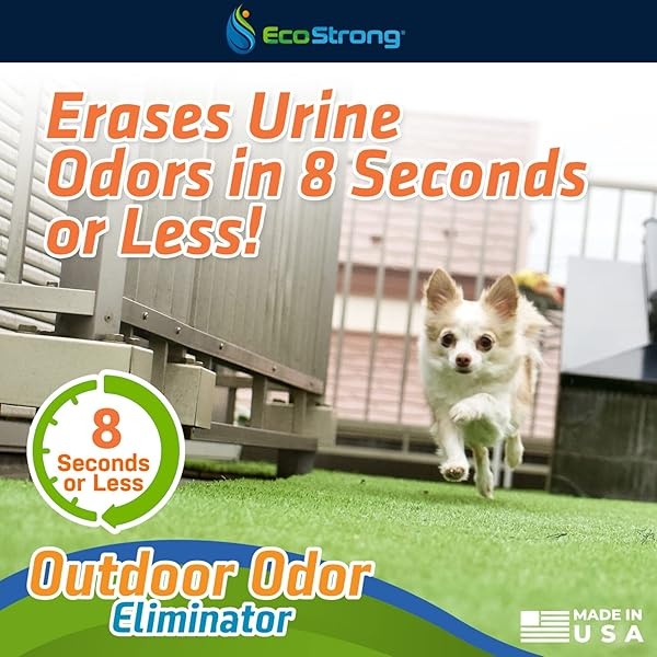 Eco Strong Eliminador de olores al aire libre | Limpiador de enzimas de orina de perro – Potente desodorante para mascotas, gatos, animales | Fuerza profesional para patio, césped, perreras, patios, cubiertas (1 galón) - Image 3