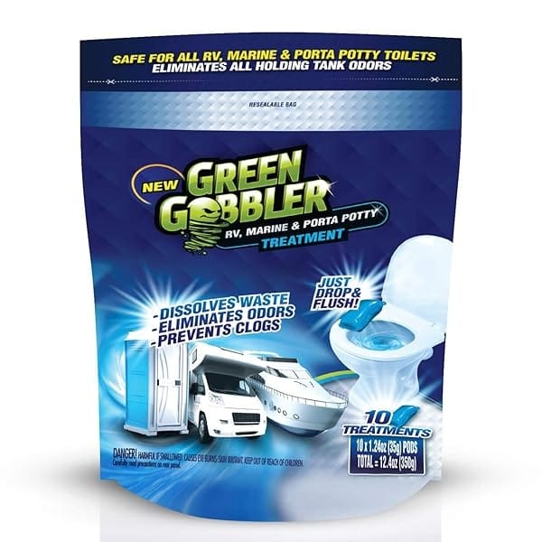 EcoClean Solutions RV, Tratamiento para Orinal Marino y Porta | desodoriza los Tanques de retención | Evita la acumulación de obstrucciones y residuos, 10 Pod Pouch