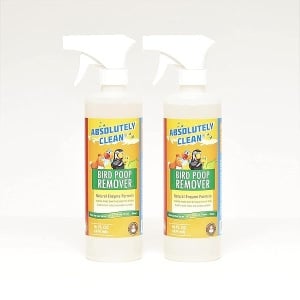 Eliminador de excrementos de pájaros absolutamente Clean Amazing – simplemente rociar / limpiar – elimina de forma segura y fácil la suciedad de los pájaros – Uso en interiores y exteriores – fabricado en los Estados Unidos (16 oz botella de spray 2 unidades – ahorra un 20%)