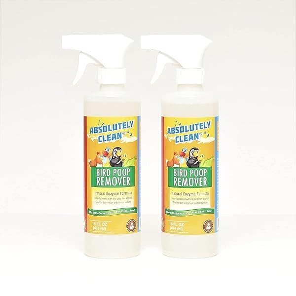 Eliminador de excrementos de pájaros absolutamente Clean Amazing – simplemente rociar / limpiar – elimina de forma segura y fácil la suciedad de los pájaros – Uso en interiores y exteriores – fabricado en los Estados Unidos (16 oz botella de spray 2 unidades – ahorra un 20%)
