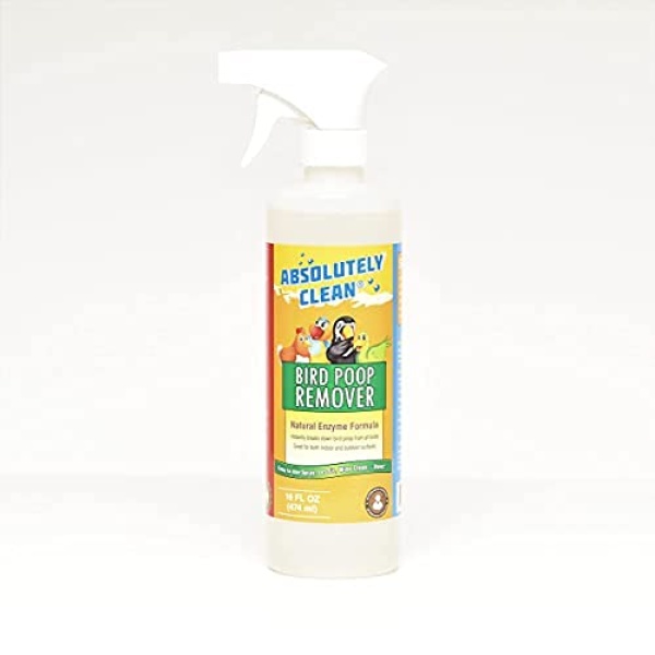 Eliminador de excrementos de pájaros absolutamente Clean Amazing – simplemente rociar / limpiar – elimina de forma segura y fácil la suciedad de pájaros – Uso en interiores y exteriores – fabricado en los Estados Unidos (botella de spray de 16 onzas)