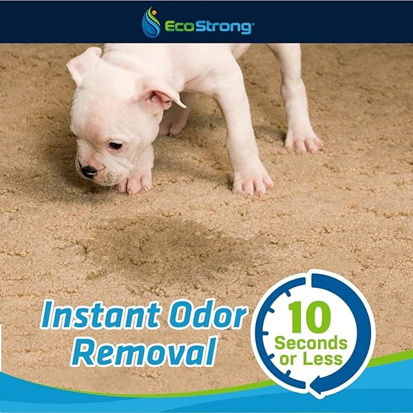 Eliminador de manchas y olores para mascotas, potente limpiador eliminador de orina enzimática para gatos y perros: por Eco Strong (166 oz) - Image 3