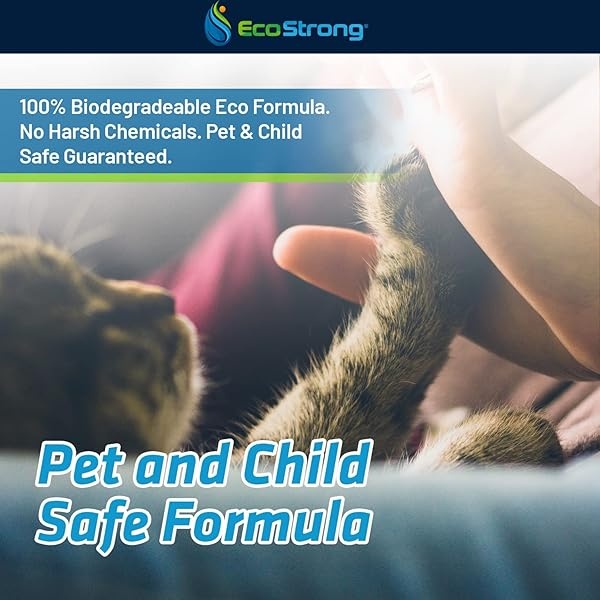 Eliminador de manchas y olores para mascotas, potente limpiador eliminador de orina enzimática para gatos y perros: por Eco Strong (166 oz) - Image 6