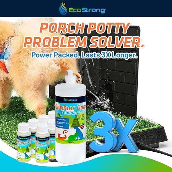 Eliminador de olores al aire libre | Limpiador de enzimas de orina de perro – Potente desodorante para mascotas, gatos, animales | Fuerza profesional para patio, césped, perreras, patios, cubiertas (10 a 2 onzas con pulverizador de halo) - Image 5
