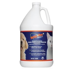 Eliminador de olores y quitamanchas para mascotas – Limpiador enzimático para quitar el olor de la orina de perro y alfombras, respetuoso con el medio ambiente para mascotas – 128 fl oz / 3.78 L