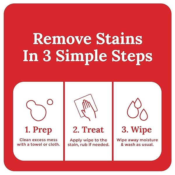Emergency Stain Rescue Quitamanchas – Toallitas multiusos para alfombras, tapicería, ropa, añadir a lavandería, funciona en manchas orgánicas o inorgánicas frescas y viejas (25 toallitas individuales) - Image 8