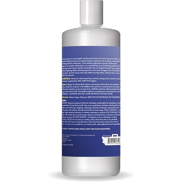 Essential Values - Líquido para máquina de niebla - Líquido para máquina de humo - Zumo de niebla de larga duración - Humo de densidad media para nebulizadores a base de agua - Para máquinas de - Image 7