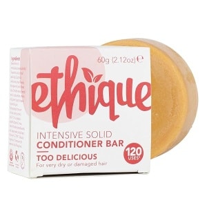 Ethique - Barra acondicionador profundo para cabello muy seco, demasiado delicioso, acondicionador natural profundo para cabello dañado, pH equilibrado, base vegana ecológica, 100% compostable y cero residuos 2.5 onzas