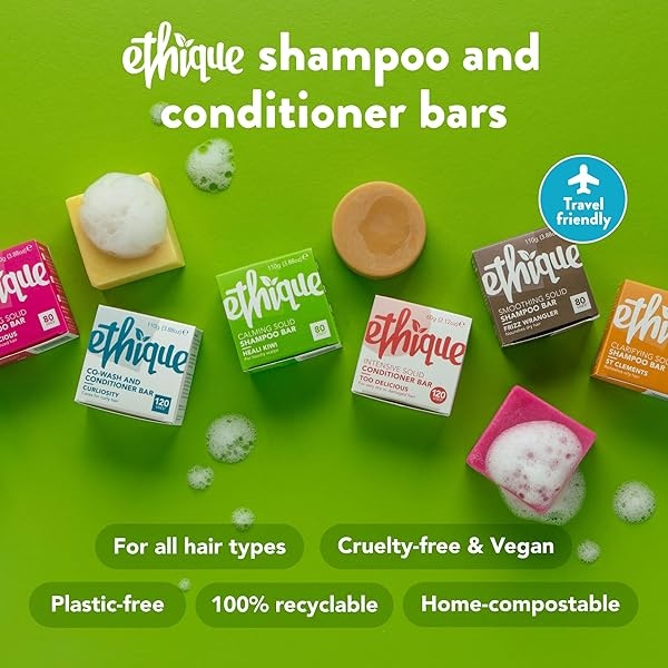 Ethique - Barra acondicionador profundo para cabello muy seco, demasiado delicioso, acondicionador natural profundo para cabello dañado, pH equilibrado, base vegana ecológica, 100% compostable y cero residuos 2.5 onzas - Image 9