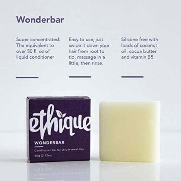 Ethique Eco-Friendly Shampoo & Conditioner Bar Bundle for Normal Hair - Sustainable & Natural Bars, 100% Soap Free, pH Balanced, Vegan, Plant Based, Palm Oil Free, 100% Compostable & Zero Waste, 180ml - Image 4