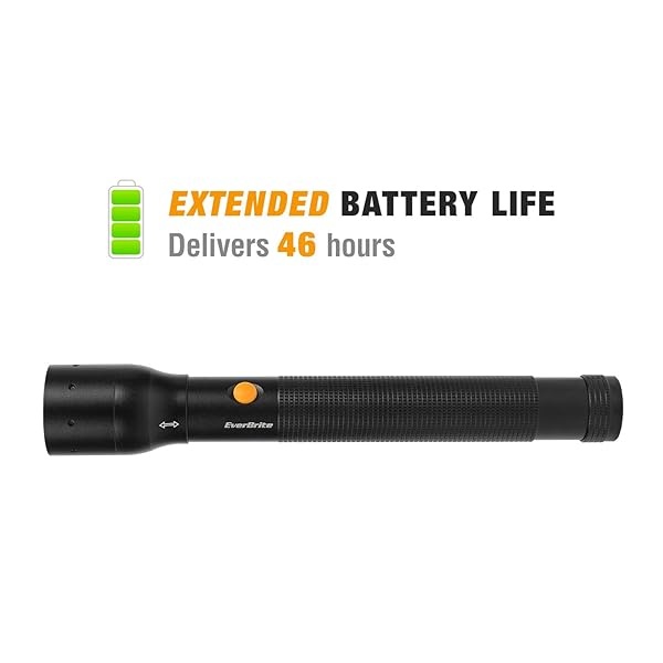 EverBrite Linterna táctica ultrabrillante, enfoque ajustable con zoom de 900 lúmenes, 3 modos de luz, linterna de aluminio resistente para suministros de huracán, camping, incluye baterías alcalinas 3C - Image 3
