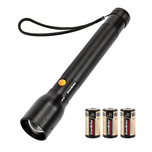 EverBrite Linterna táctica ultrabrillante, enfoque ajustable con zoom de 900 lúmenes, 3 modos de luz, linterna de aluminio resistente para suministros de huracán, camping, incluye baterías alcalinas 3C