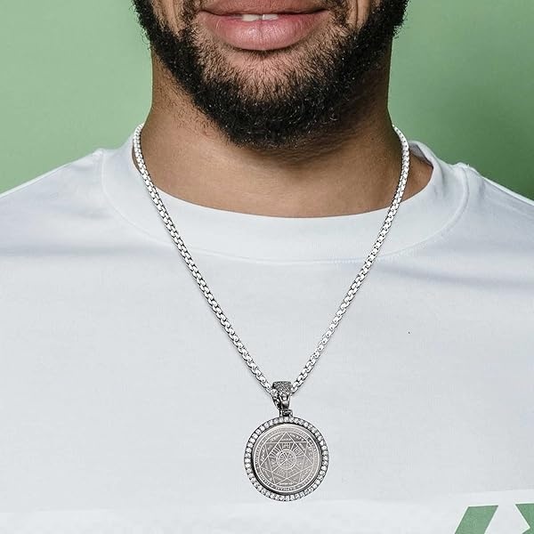 FLYUN - Collar de San Miguel para hombre, con colgante de sello de los 7 arcángeles, collar de acero inoxidable para hombre, protección de talismán espiritual, amuleto curativo, joyería colgante de - Image 5