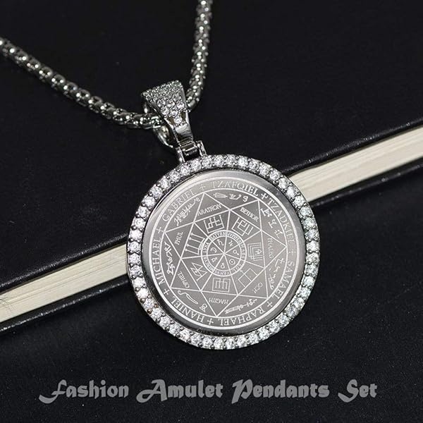 FLYUN - Collar de San Miguel para hombre, con colgante de sello de los 7 arcángeles, collar de acero inoxidable para hombre, protección de talismán espiritual, amuleto curativo, joyería colgante de - Image 7