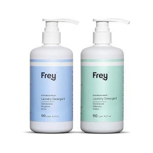 FREY Concentrated Natural Laundry Detergent - 50 Concentrated Loads of Long Lasting High Efficiency Liquid Laundry Detergent - Eco Friendly Blend of Great Smelling Biodegradable Natural Ingredients