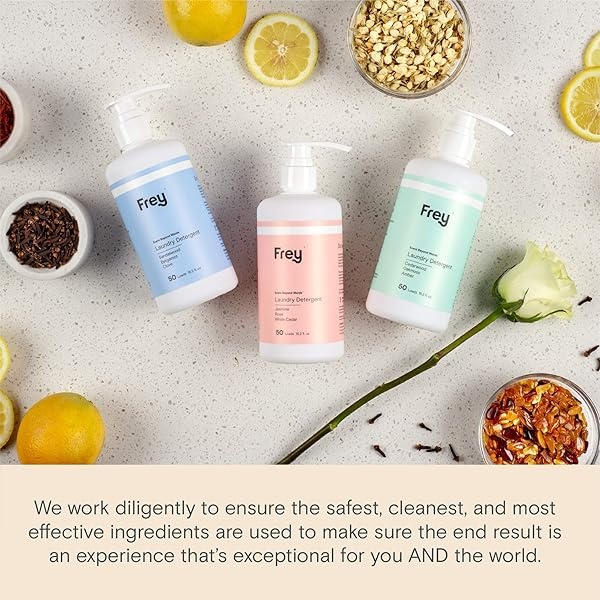 FREY Concentrated Natural Laundry Detergent - 50 Concentrated Loads of Long Lasting High Efficiency Liquid Laundry Detergent - Eco Friendly Blend of Great Smelling Biodegradable Natural Ingredients - Image 6