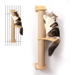 FUKUMARU Árbol de actividades para gatos con postes rascadores de yute rascador hamaca, Cat Activity Tree