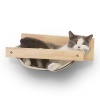 FUKUMARU Hamaca para gatos montada en la pared, estante grande para gatos, camas y perchas modernas, muebles de gatito de primera calidad para dormir, jugar, escalar y descansar, soporta fácilmente hasta 40 libras, rayas negras